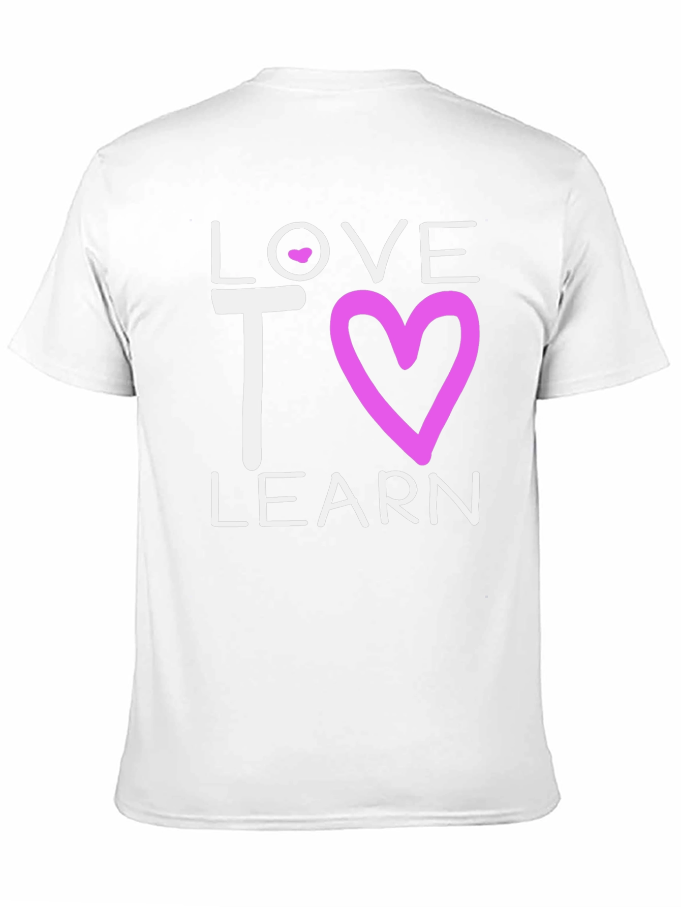 Love to Learn T-Shirt - Black with Heart Design