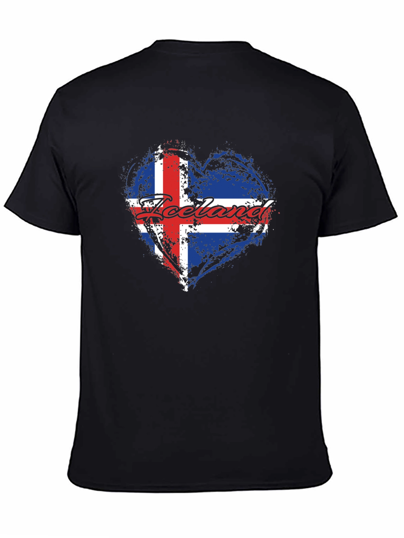 Iceland Flag Heart Graphic T-Shirt