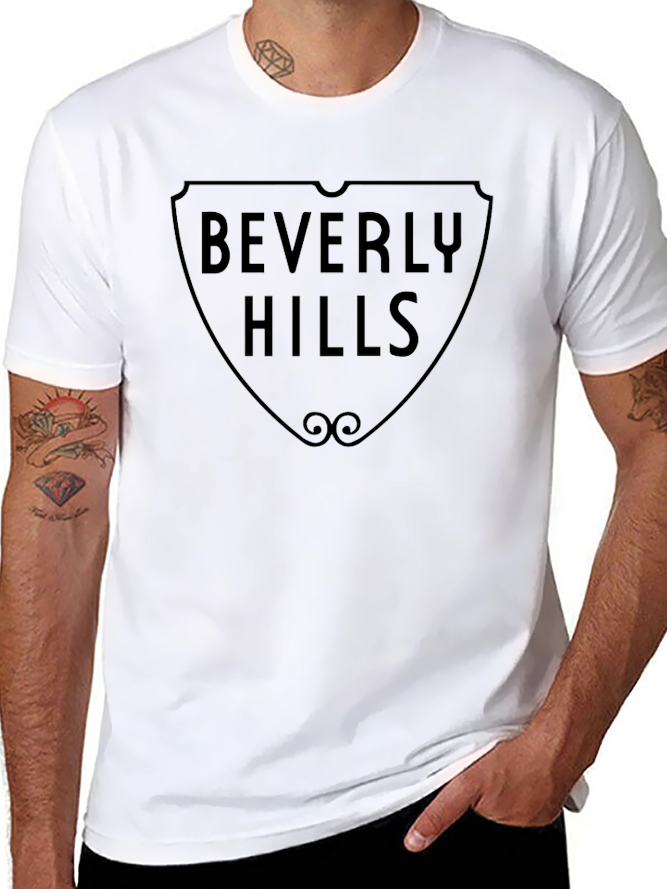 Beverly Hills Shield T-Shirt - Classic Style
