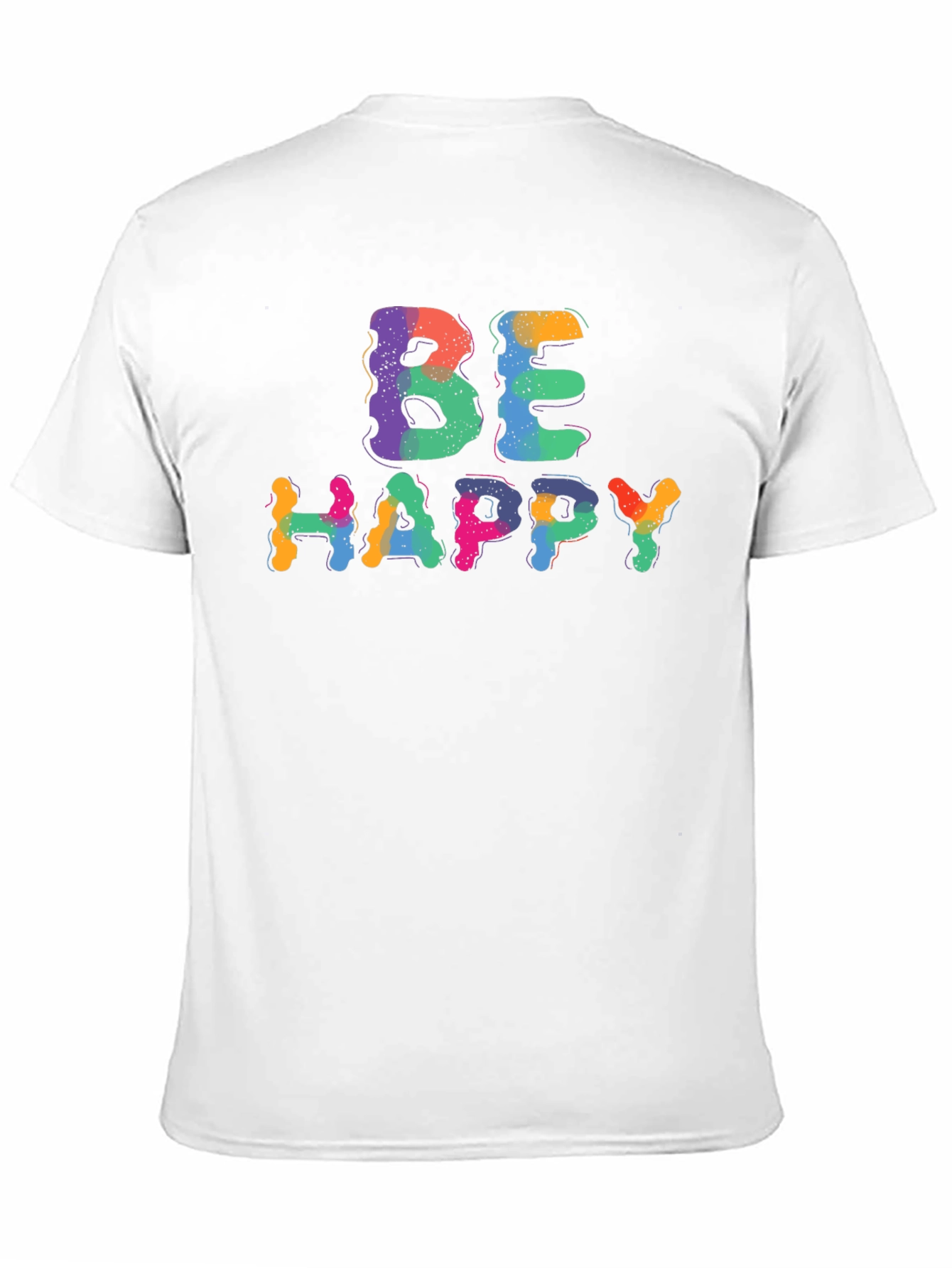 Be Happy Graphic Tee - Unisex Black Cotton T-Shirt