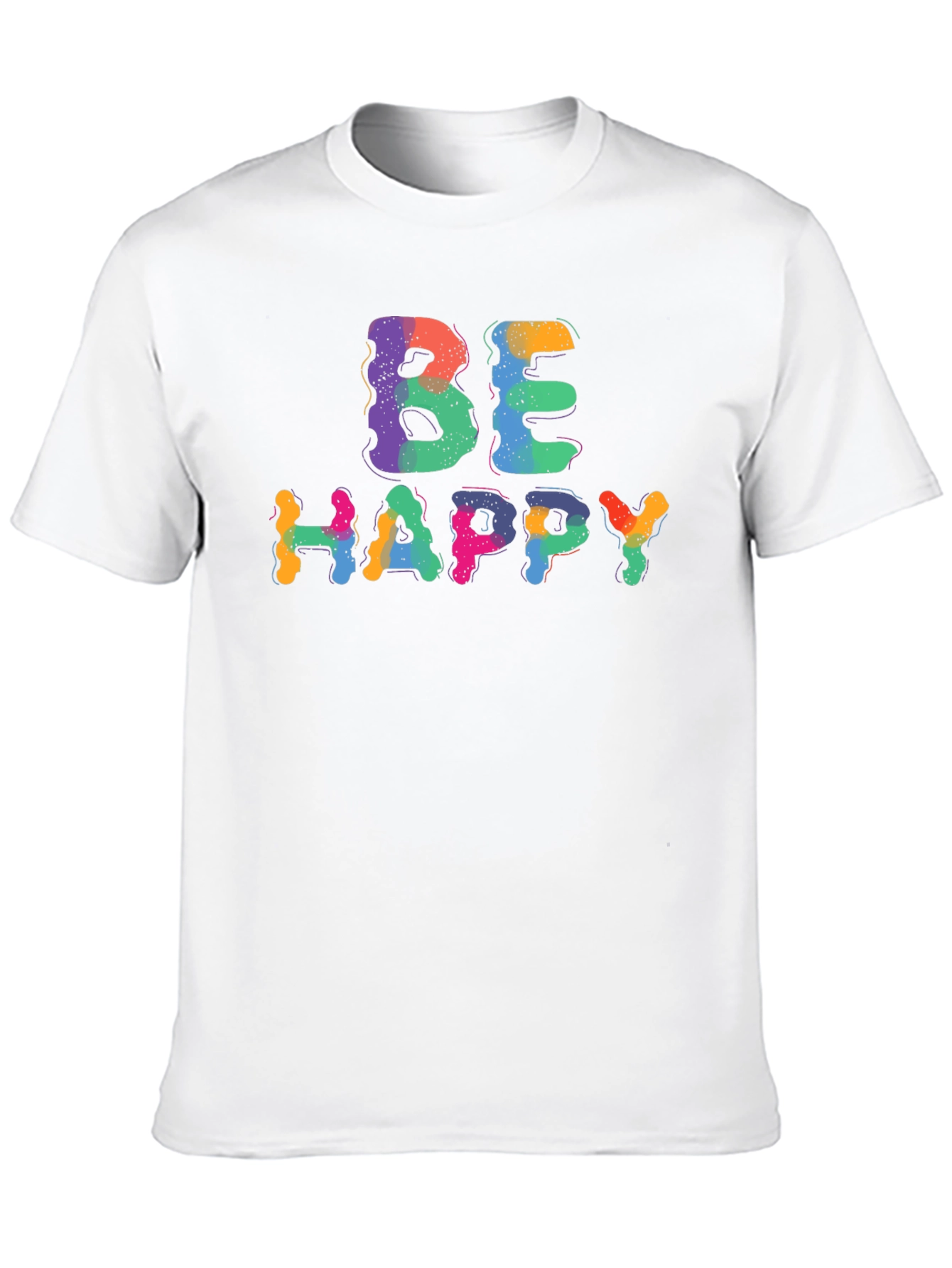 Be Happy Graphic Tee - Unisex Black Cotton T-Shirt
