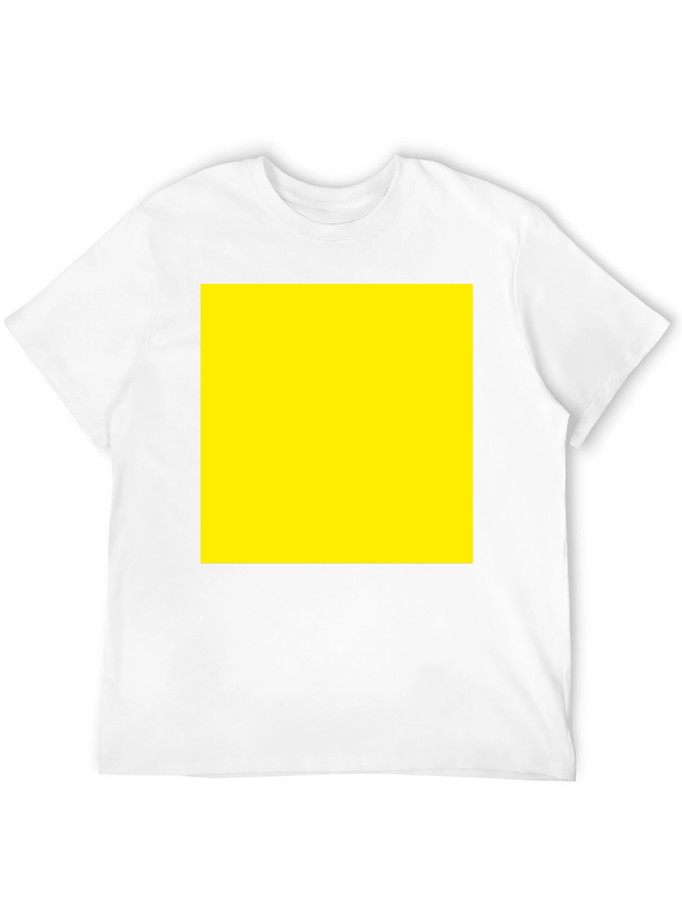 Black Tee with Yellow Square Graphic