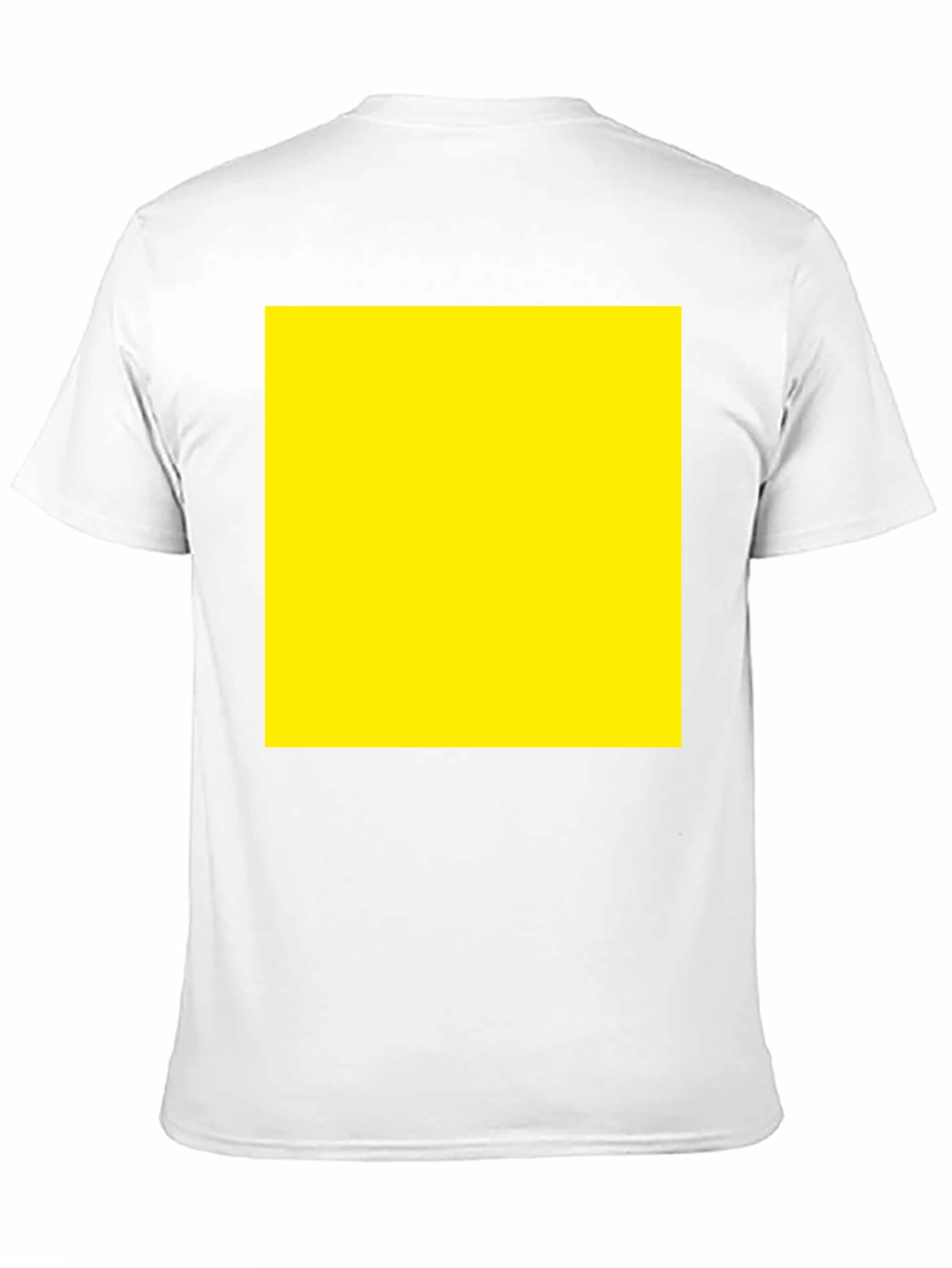 Black Tee with Yellow Square Graphic