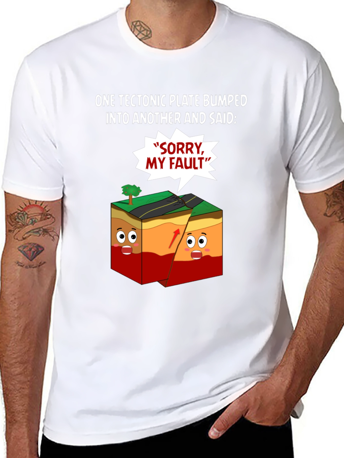 Tectonic Plate Humor T-Shirt - Geology Pun Tee