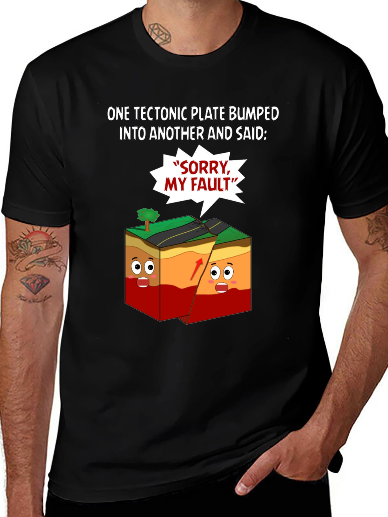 Tectonic Plate Humor T-Shirt - Geology Pun Tee