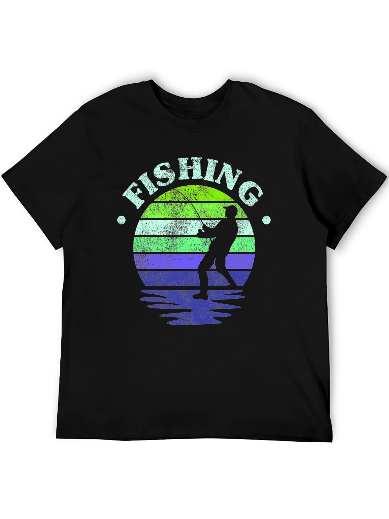 Fishing Graphic Tee - Black