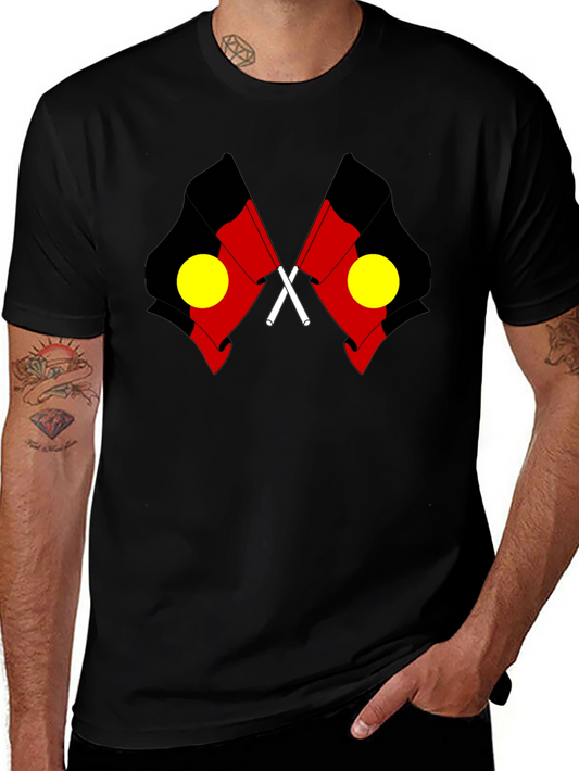 Aboriginal Flag Black T-Shirt