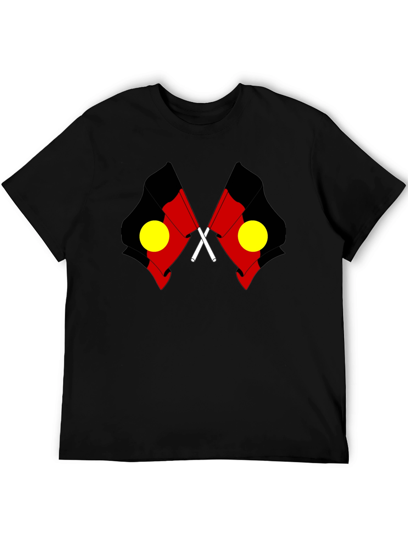 Aboriginal Flag Black T-Shirt