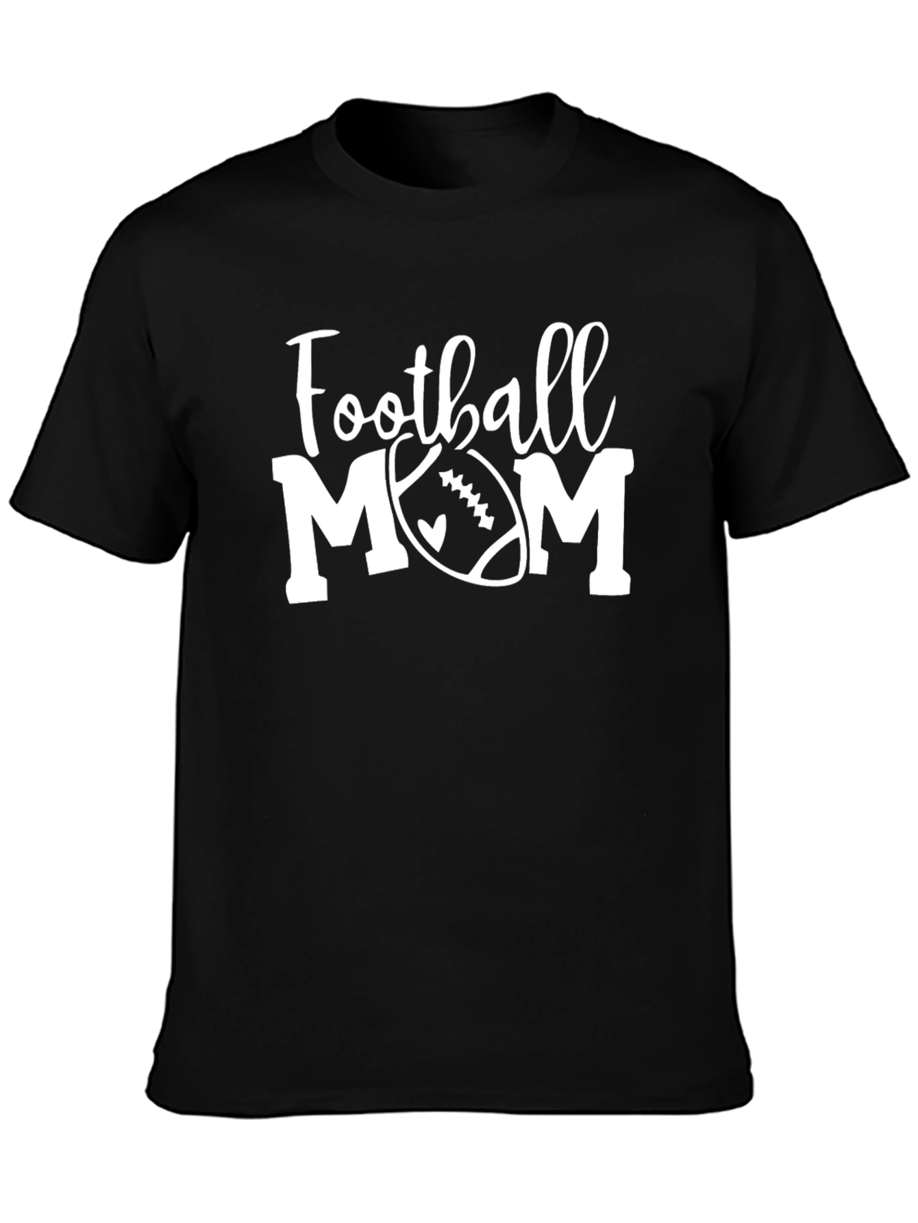 Football Mom Graphic Tee - Black Unisex T-Shirt