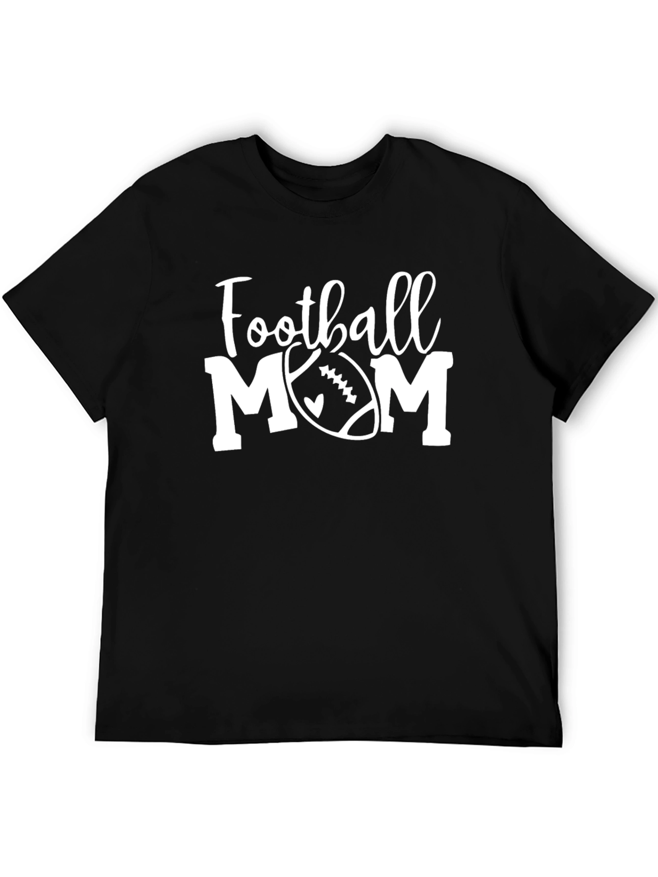 Football Mom Graphic Tee - Black Unisex T-Shirt