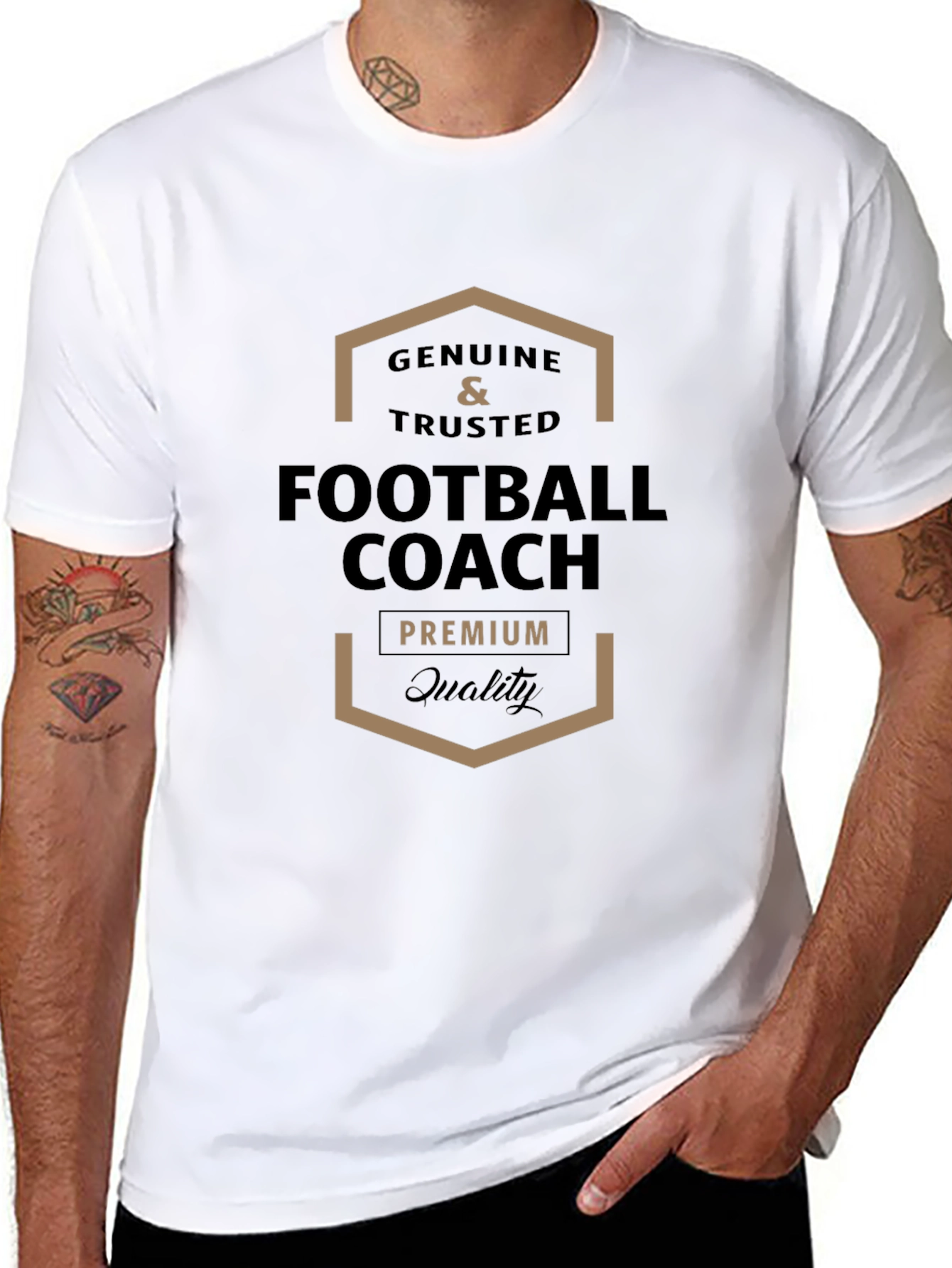 Genuine & Trusted Football Coach Premium Quality Black T-Shirt