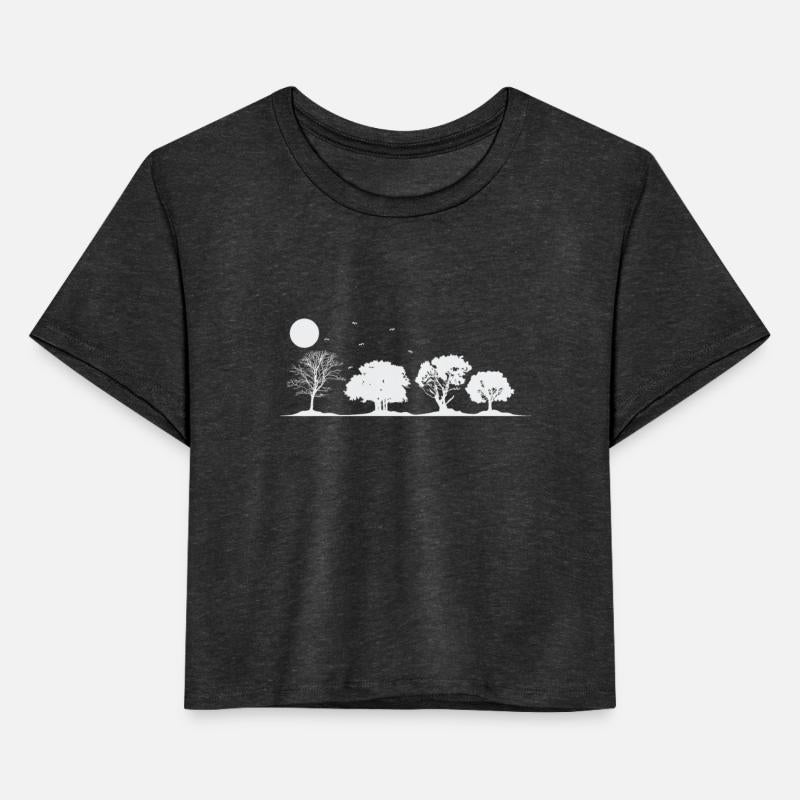 Trees at full Moon Nature Forests Leaves