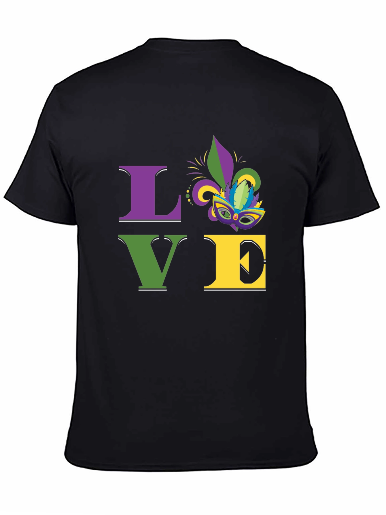 Mardi Gras LOVE T-Shirt - Purple Green Gold