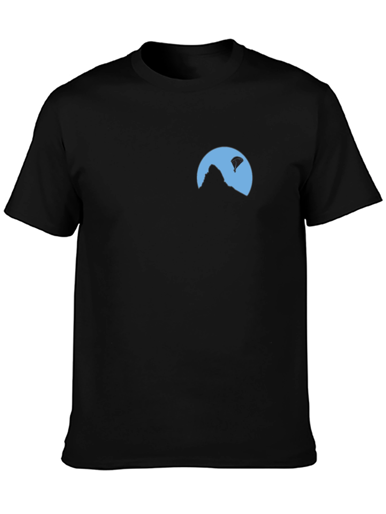 Mountain Paragliding Graphic Tee - Black