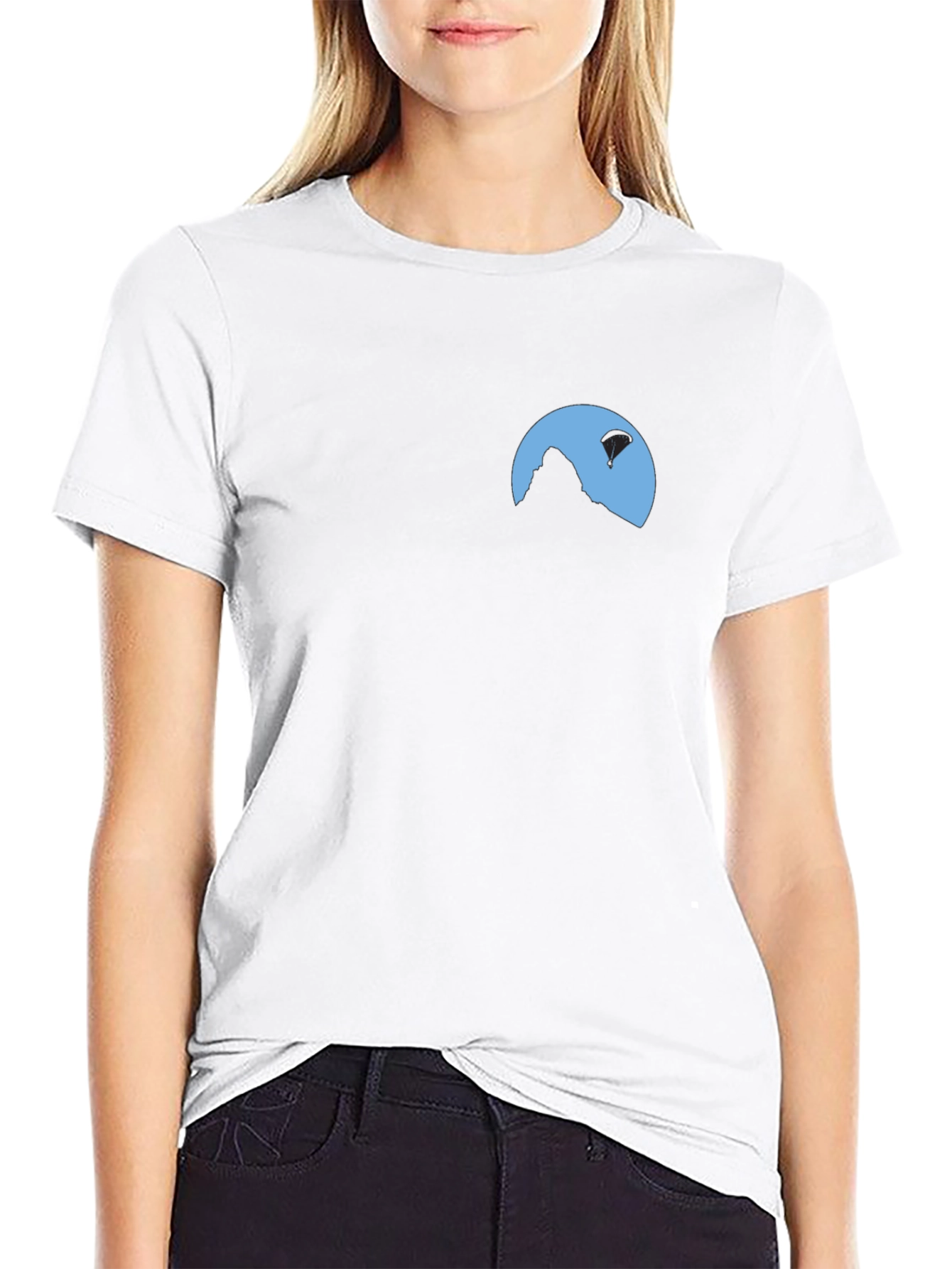 Mountain Paragliding Graphic Tee - Black
