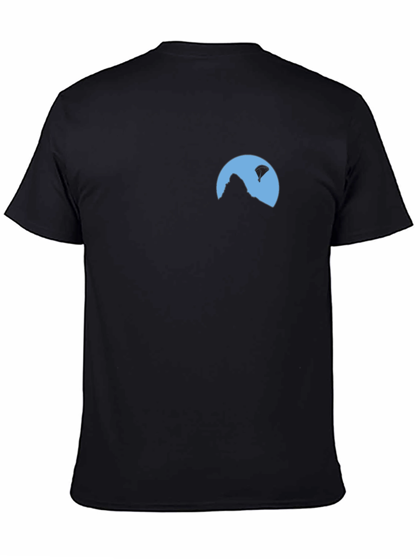 Mountain Paragliding Graphic Tee - Black