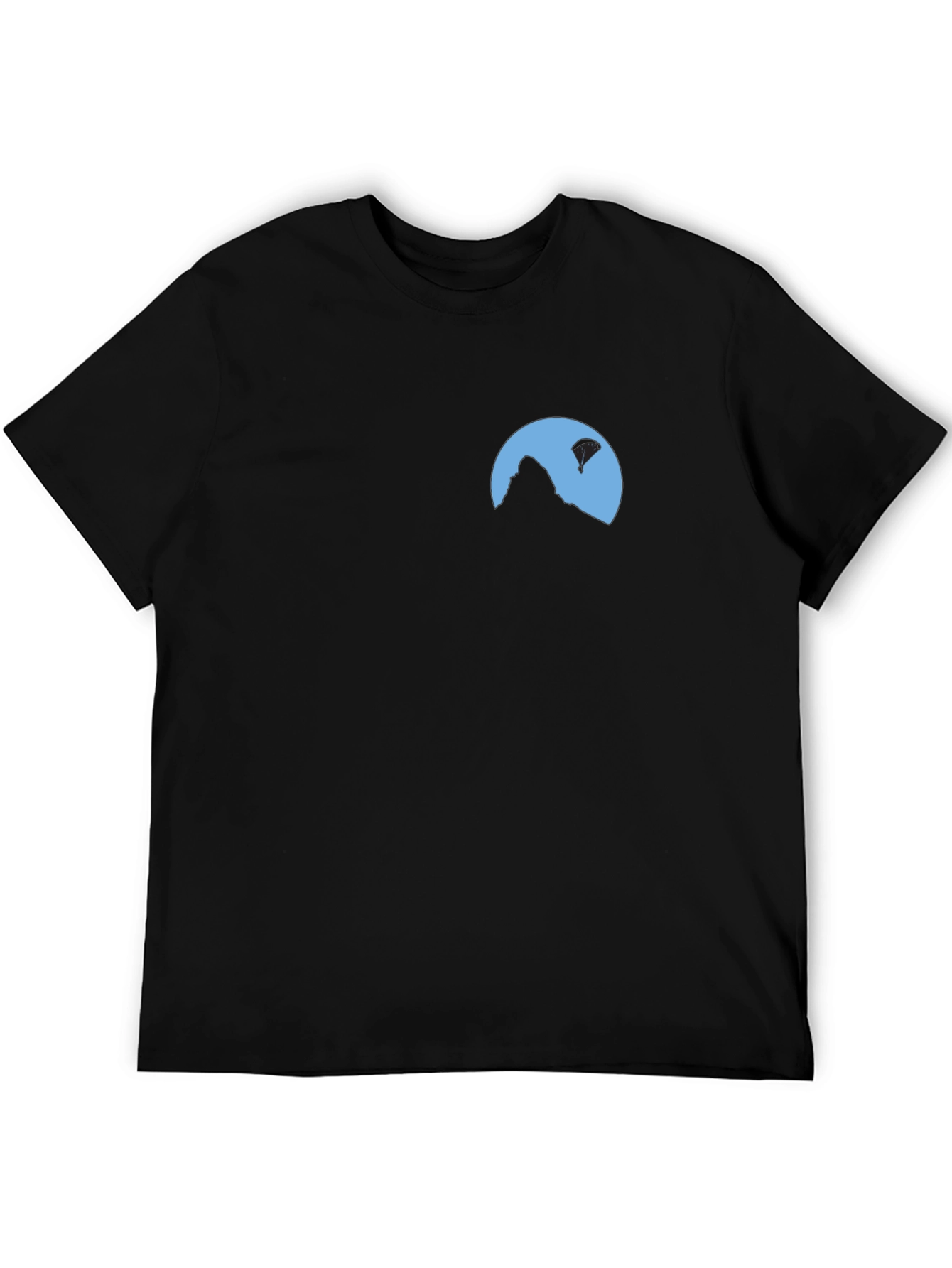 Mountain Paragliding Graphic Tee - Black