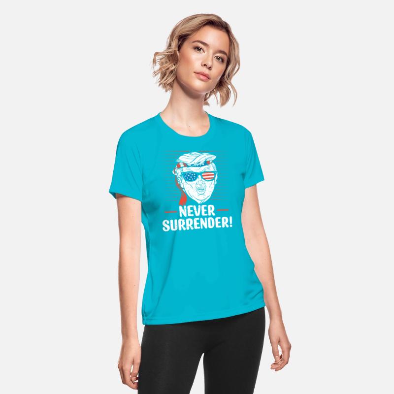 Trump Never Surrender Mug Shot Tee