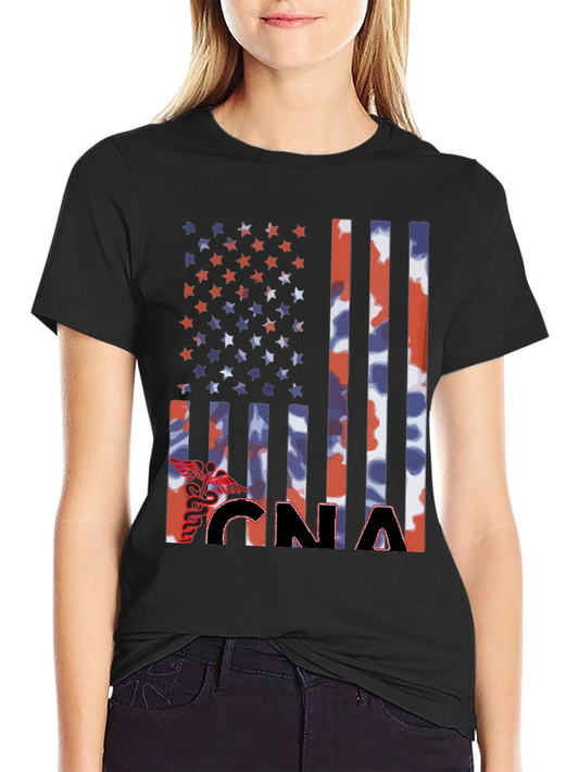 CNA Patriotic Flag Graphic T-Shirt