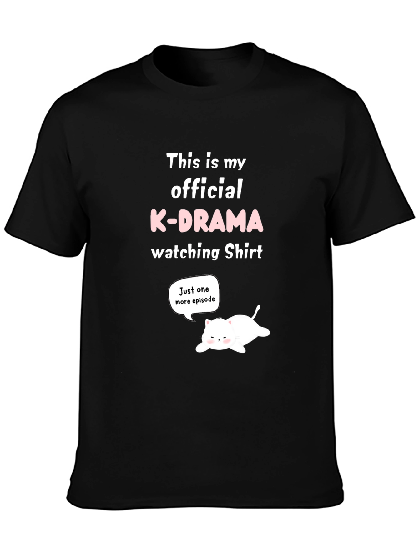 K-Drama Watching Shirt - Funny Cat Tee