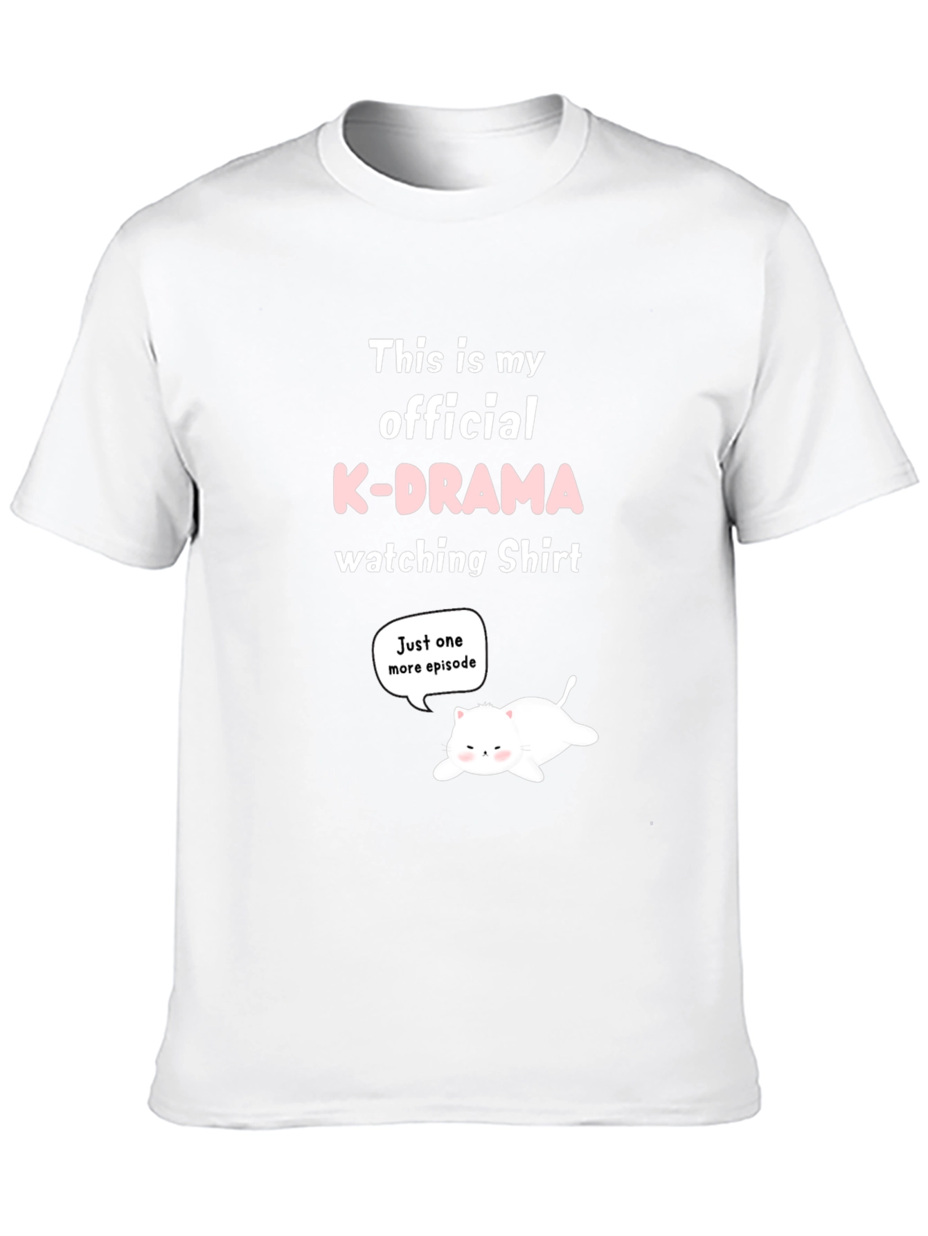 K-Drama Watching Shirt - Funny Cat Tee