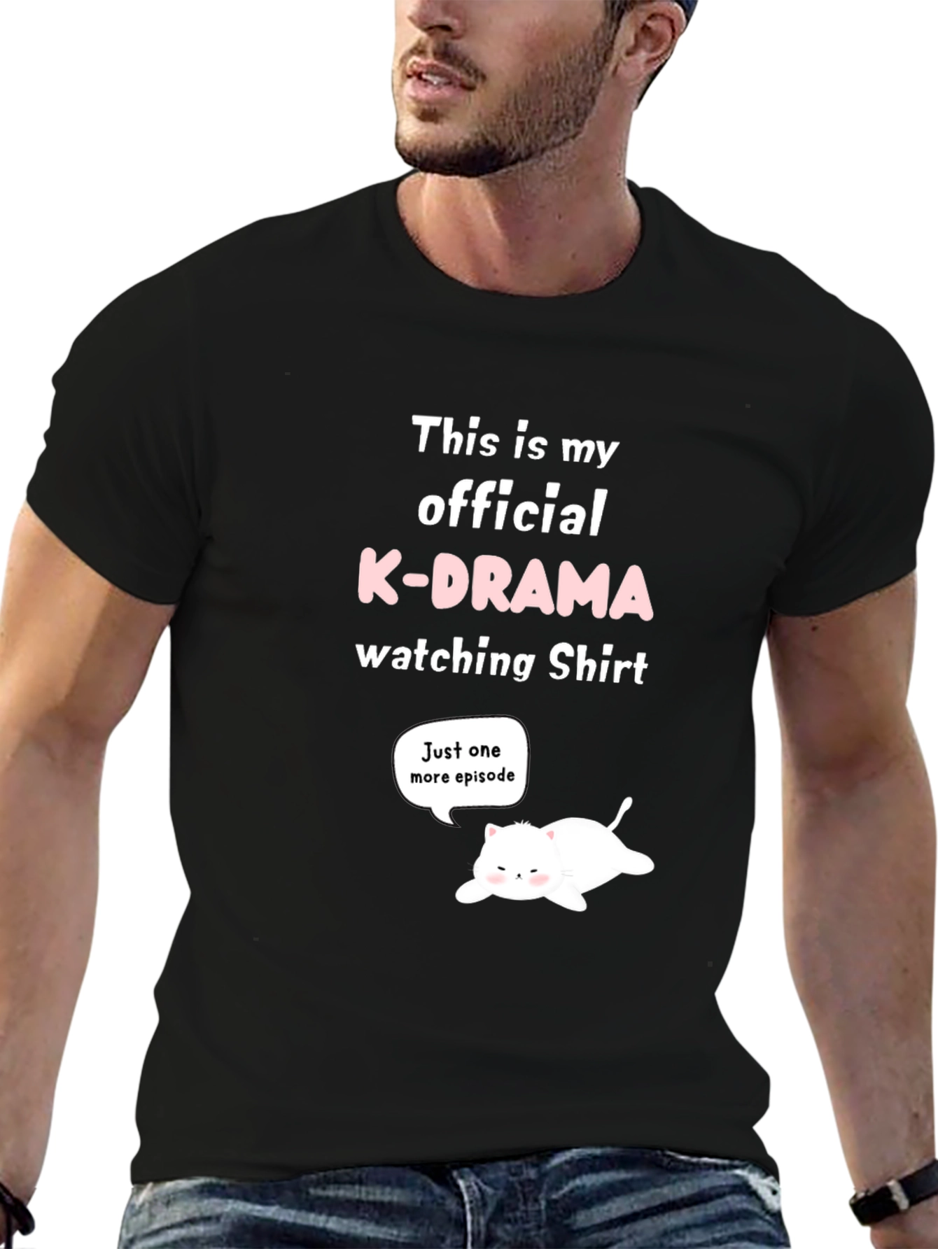 K-Drama Watching Shirt - Funny Cat Tee