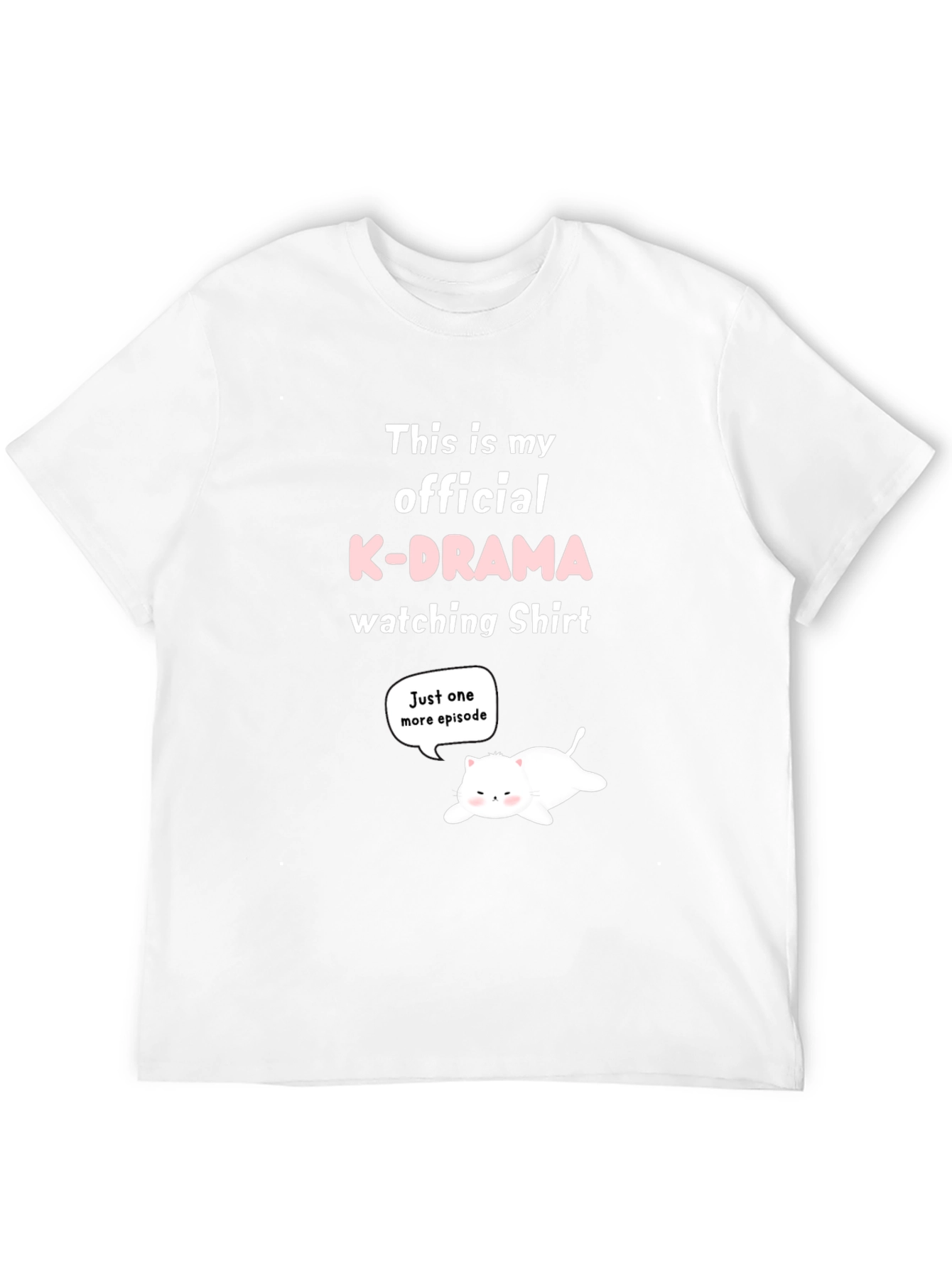 K-Drama Watching Shirt - Funny Cat Tee
