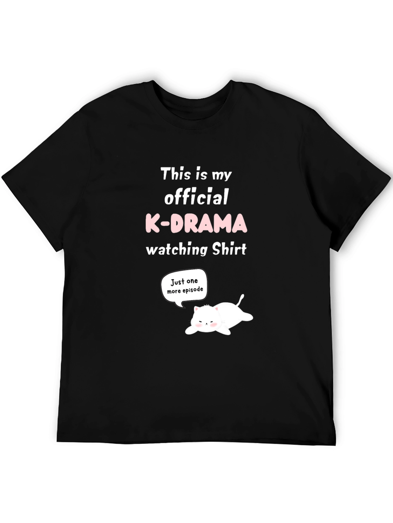 K-Drama Watching Shirt - Funny Cat Tee