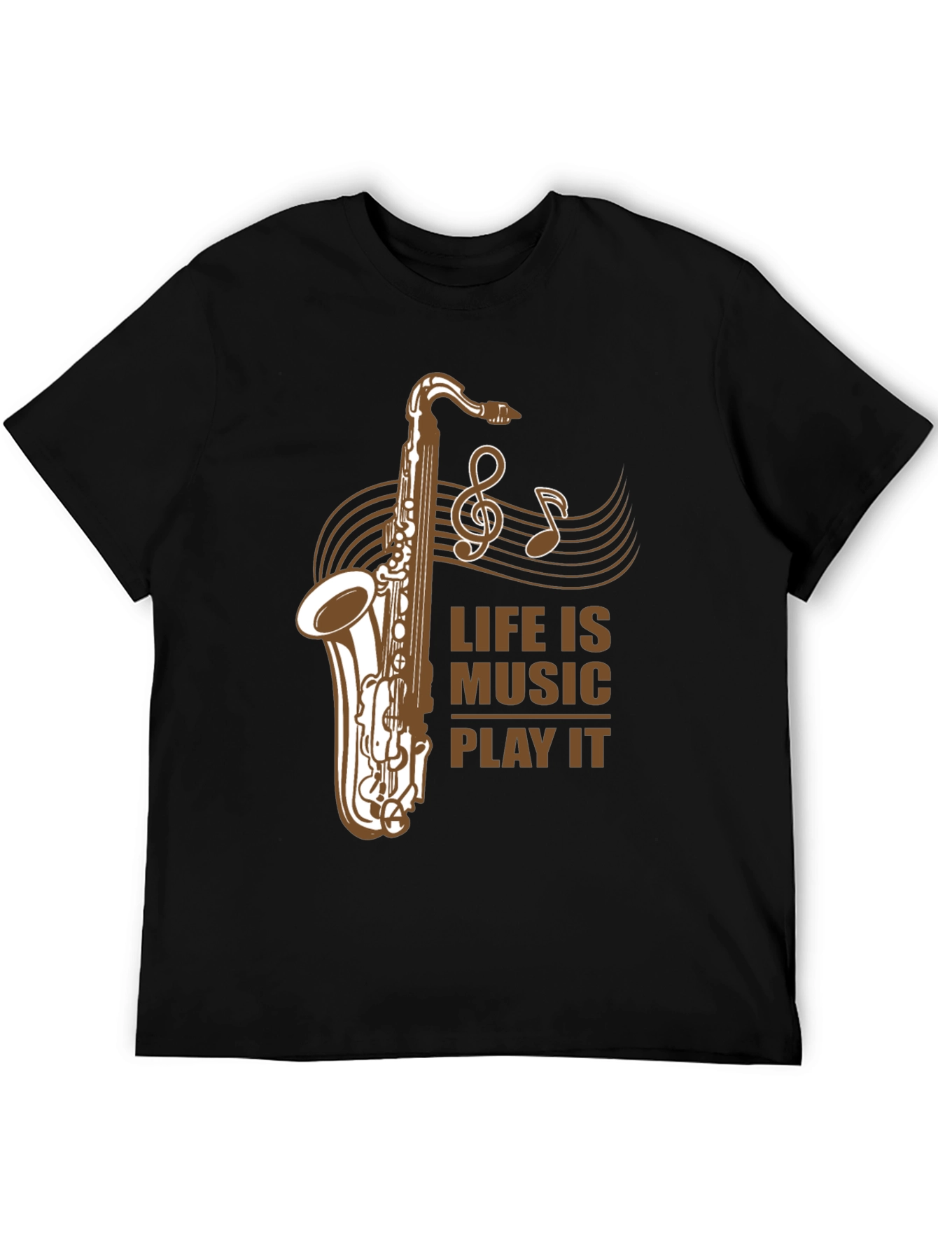 Life is Music Saxophone Graphic T-Shirt