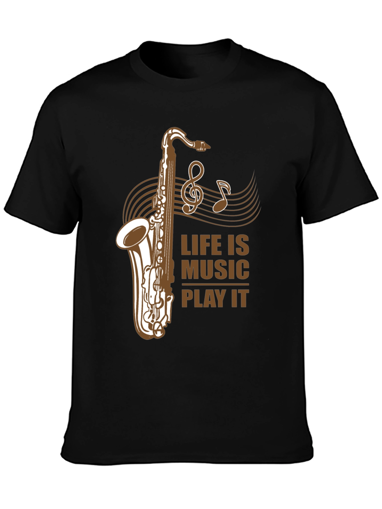 Life is Music Saxophone Graphic T-Shirt