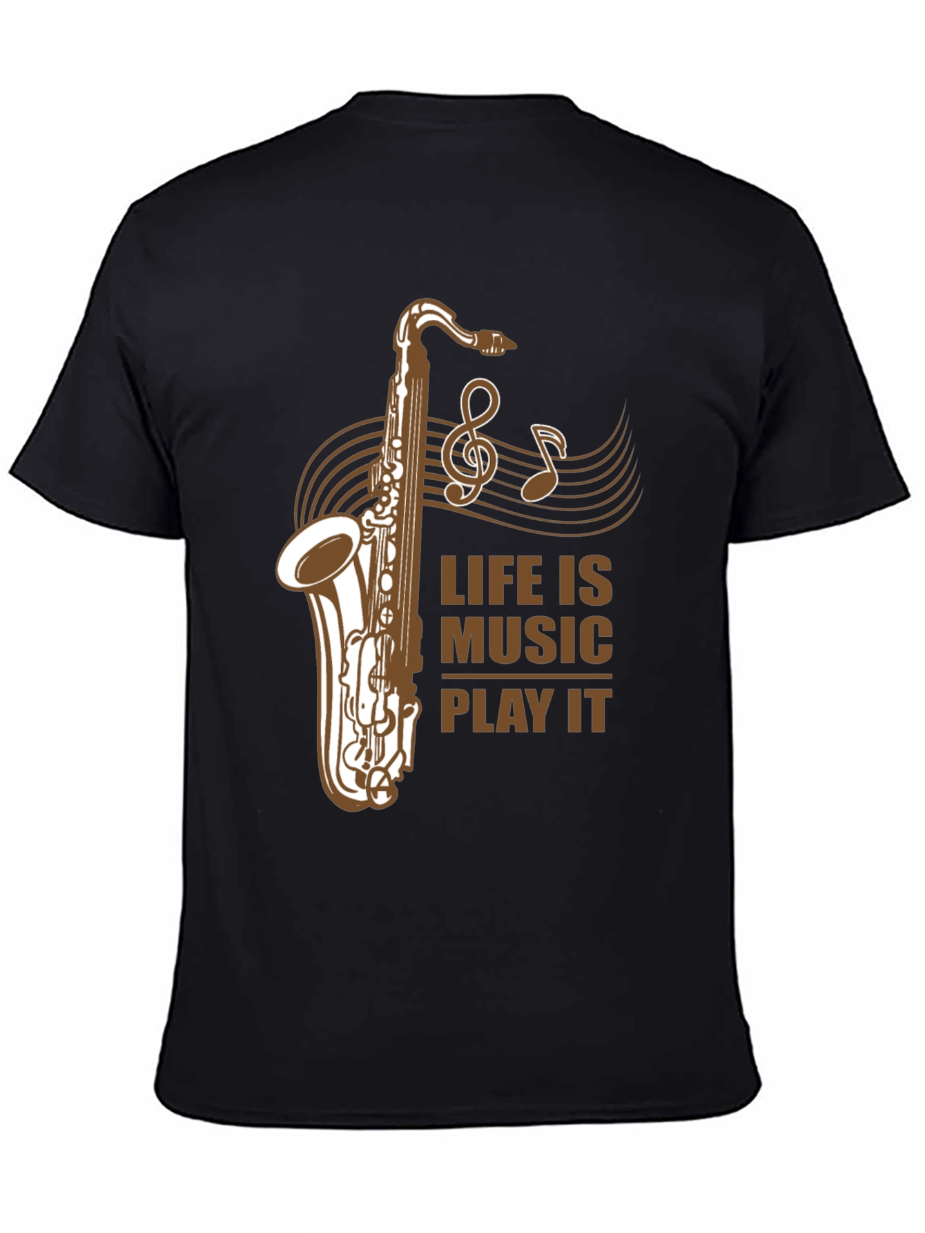 Life is Music Saxophone Graphic T-Shirt