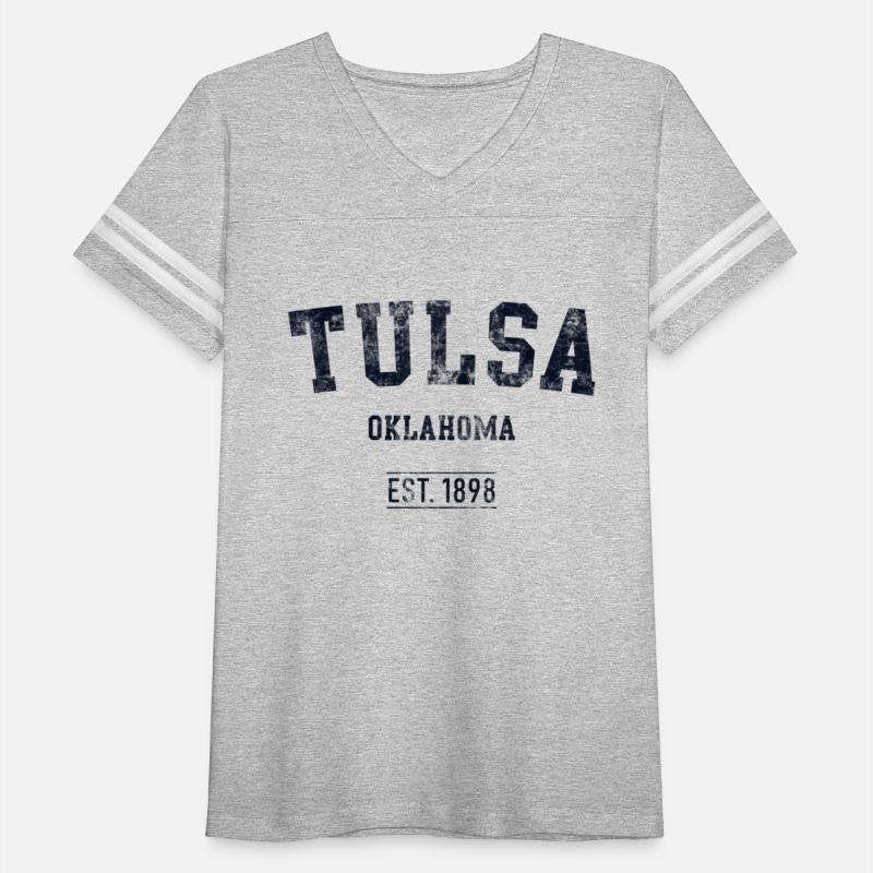 Tulsa Oklahoma Distressed Text Sport Style