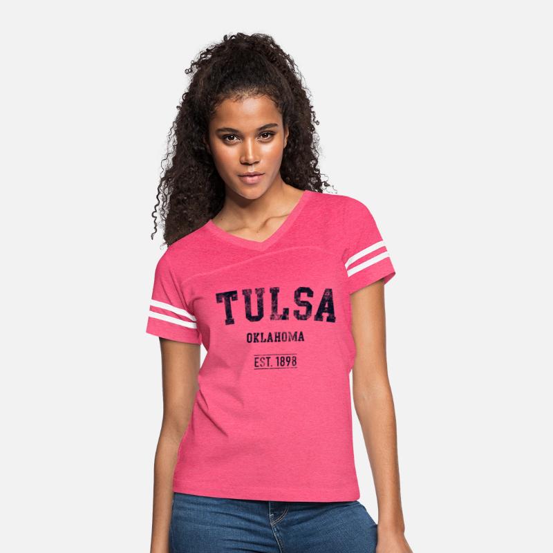 Tulsa Oklahoma Distressed Text Sport Style