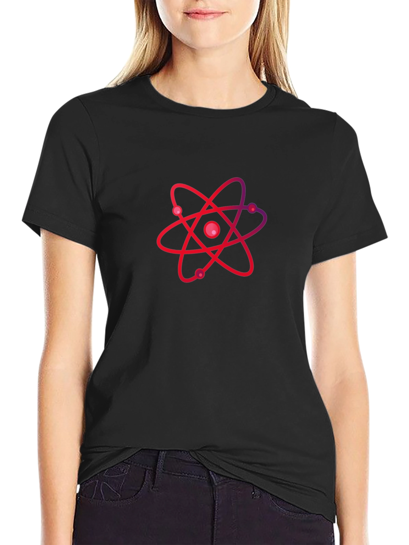Atom Symbol Graphic Tee - Stylish Science Shirt