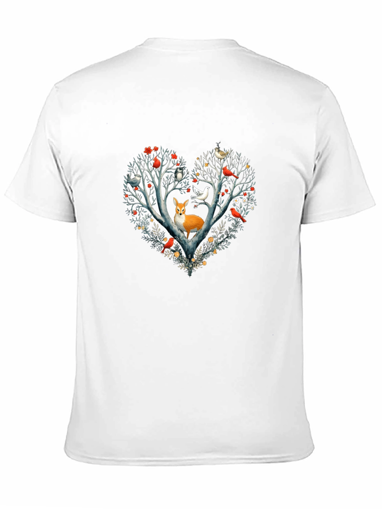 Fox & Bird Heart Tree Graphic Tee