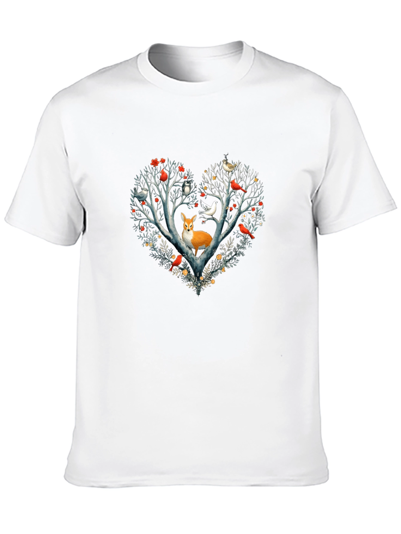 Fox & Bird Heart Tree Graphic Tee