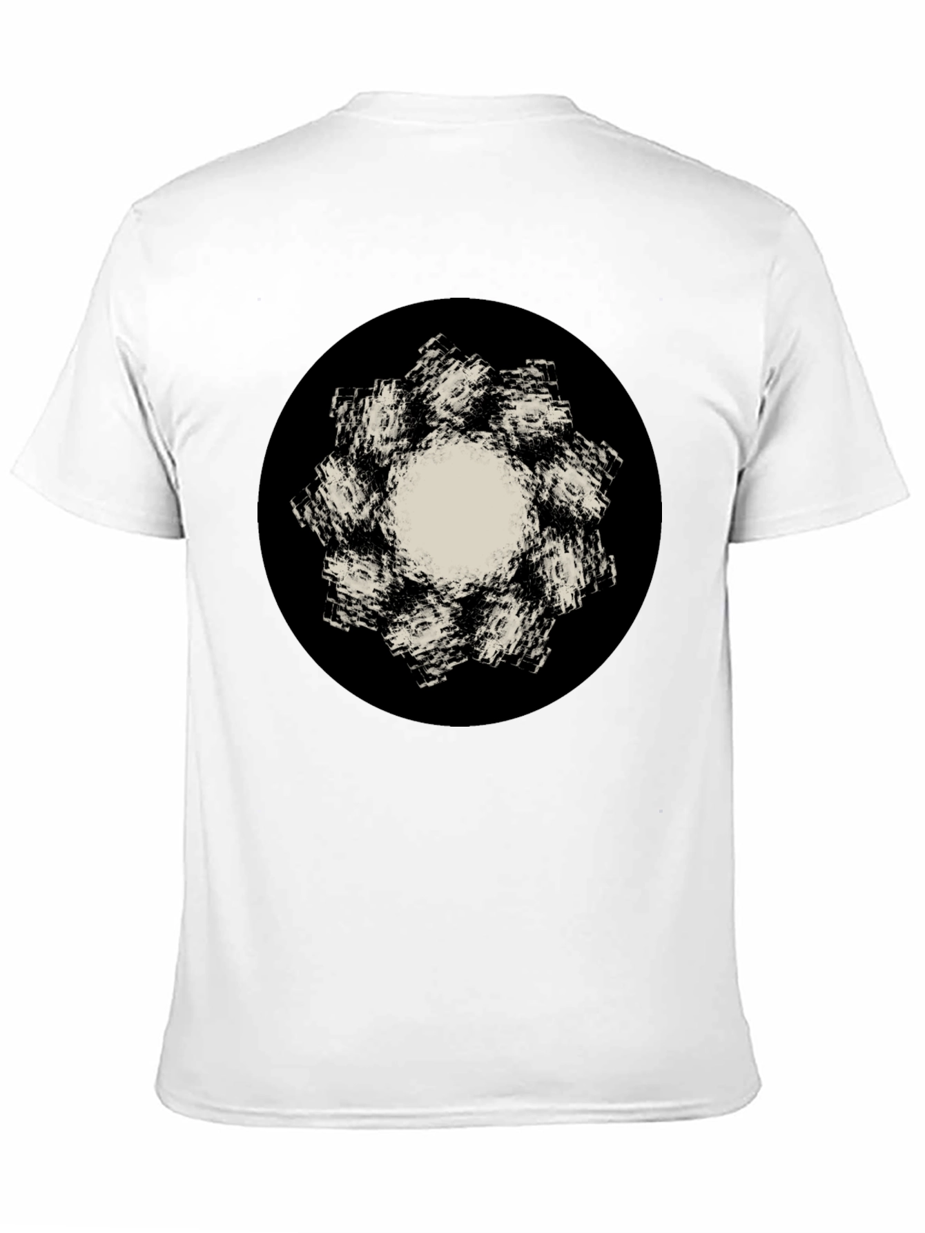 Abstract Flower Graphic Black T-Shirt