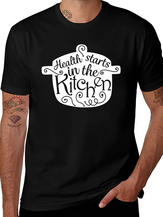 Health Starts in the Kitchen Black T-Shirt