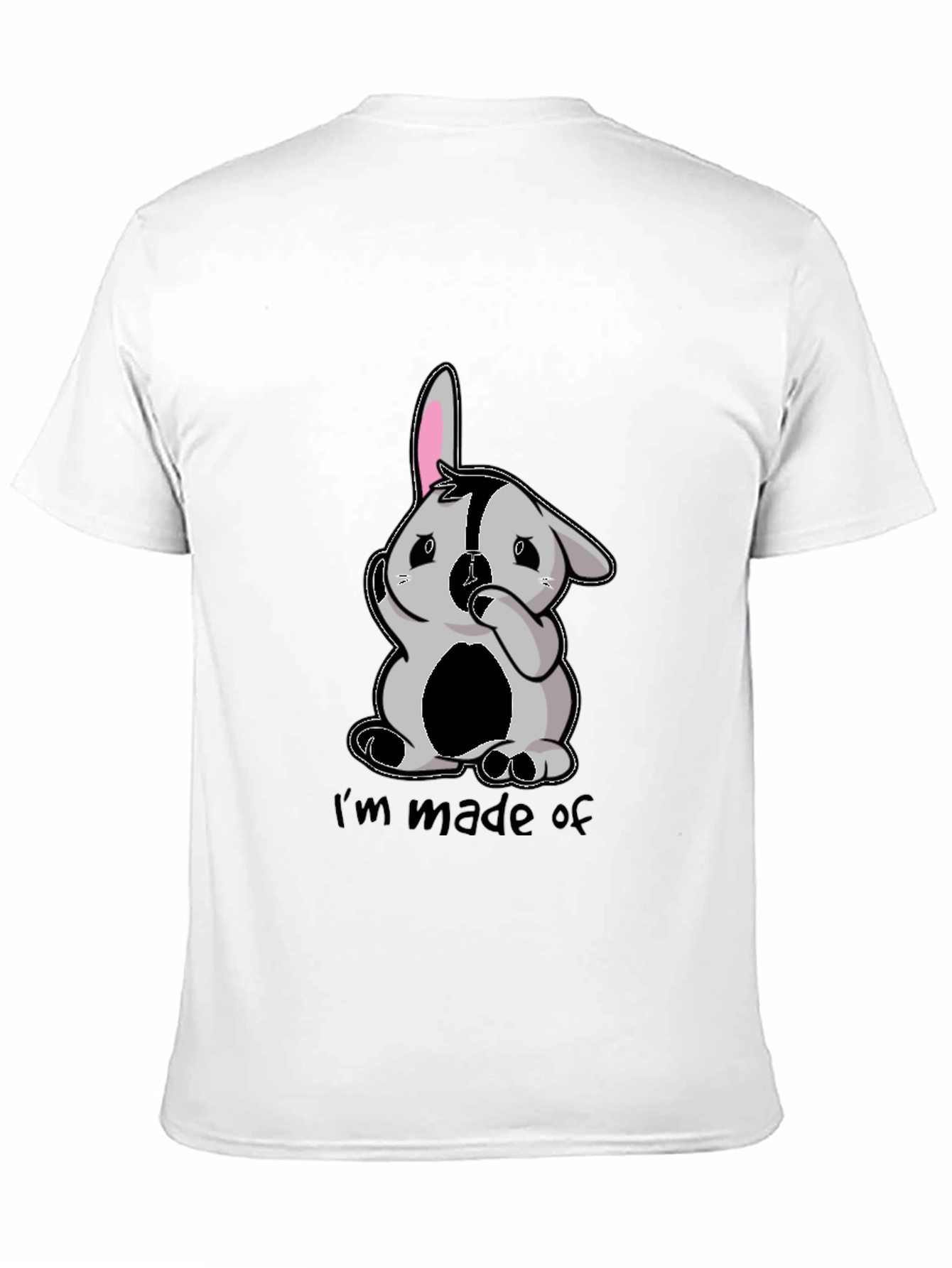 Funny Im made of Bunny Black T-Shirt