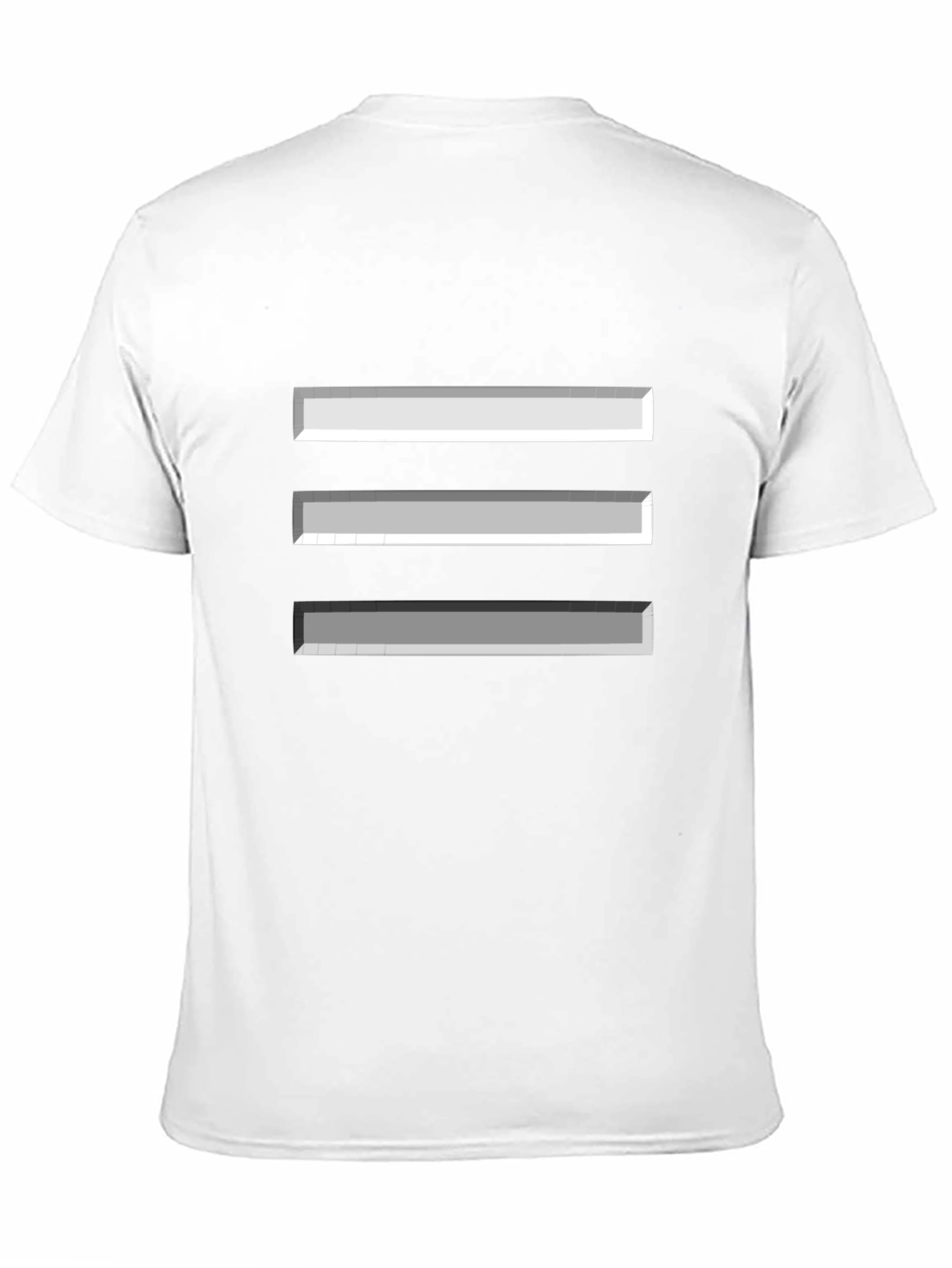 Modern Minimalist Three-Line Graphic T-Shirt