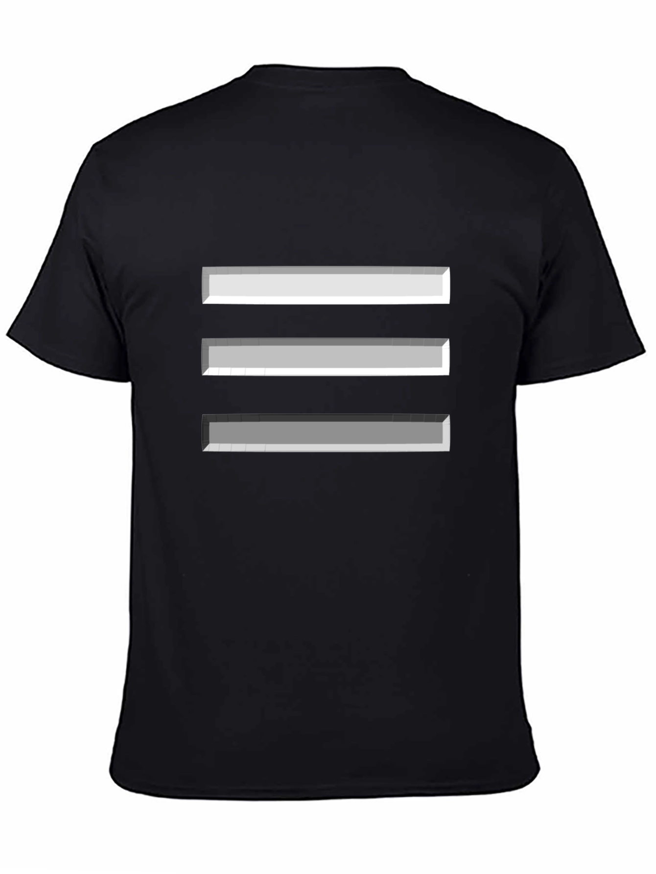 Modern Minimalist Three-Line Graphic T-Shirt