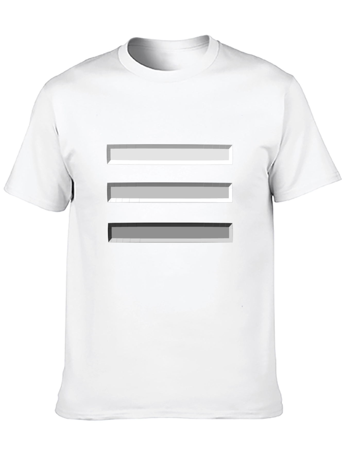 Modern Minimalist Three-Line Graphic T-Shirt
