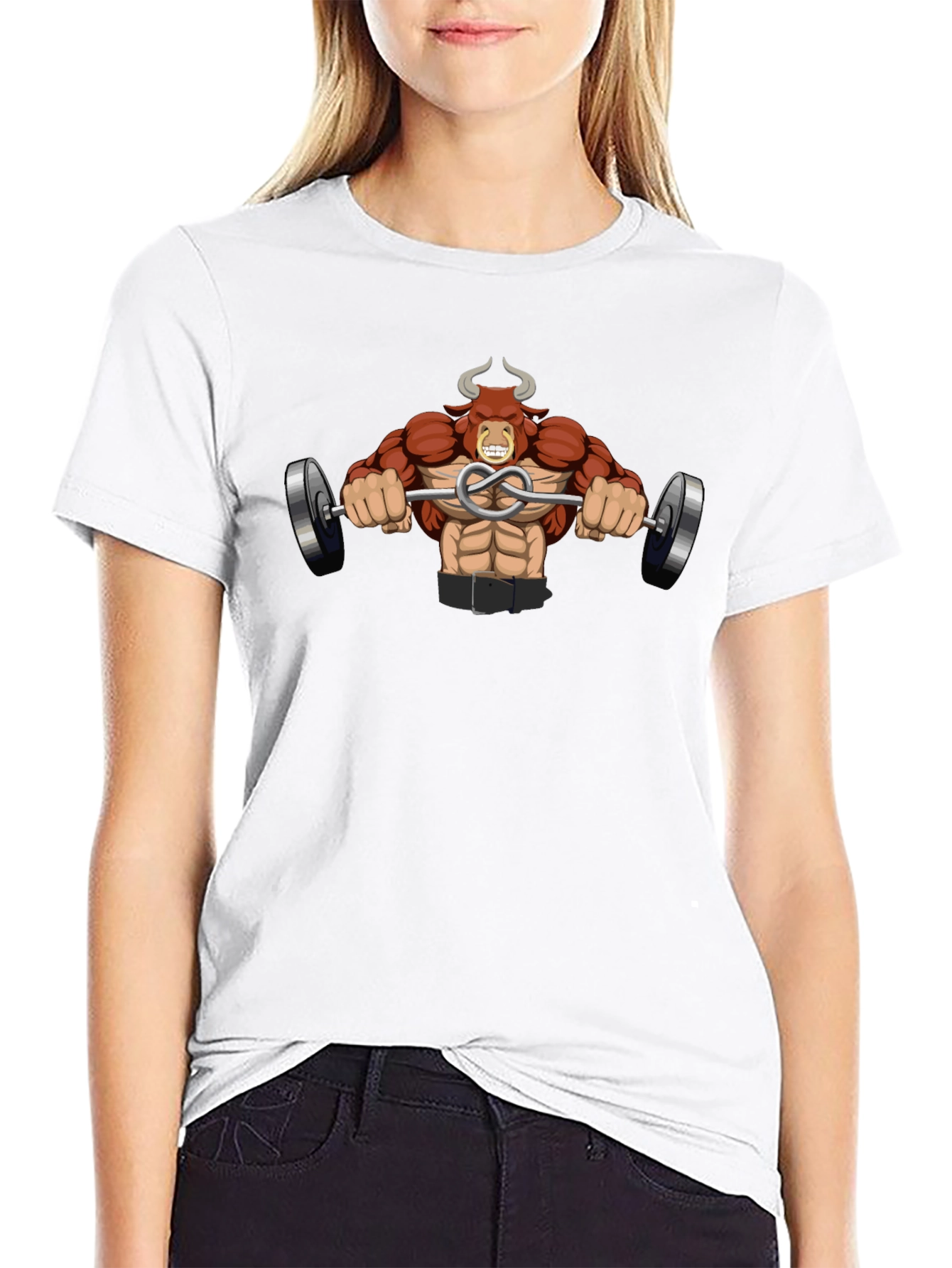 Bull Bodybuilder Black T-Shirt