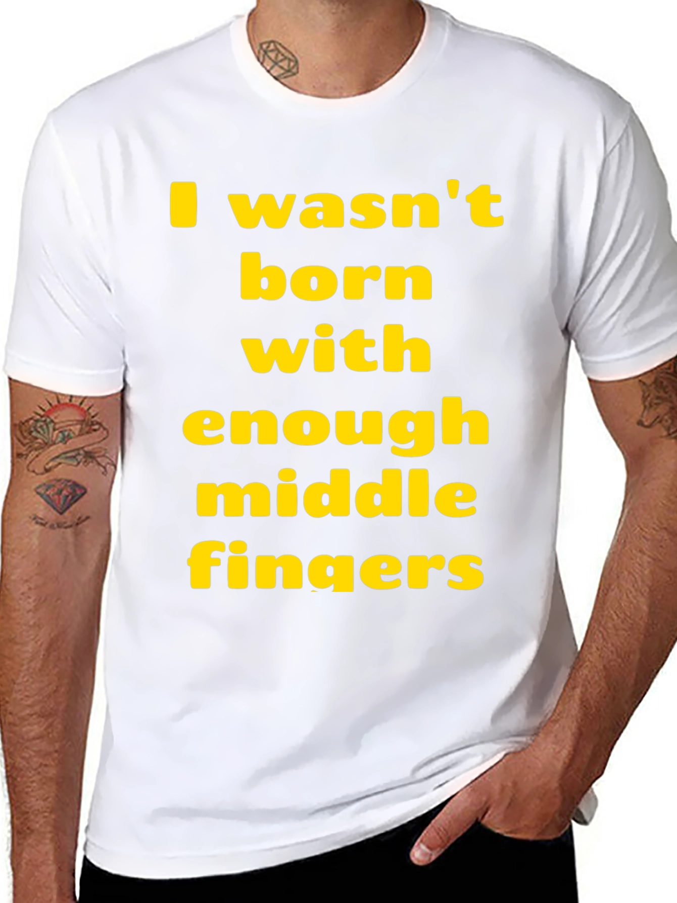Funny Sarcastic T-Shirt: Middle Finger Graphic Tee