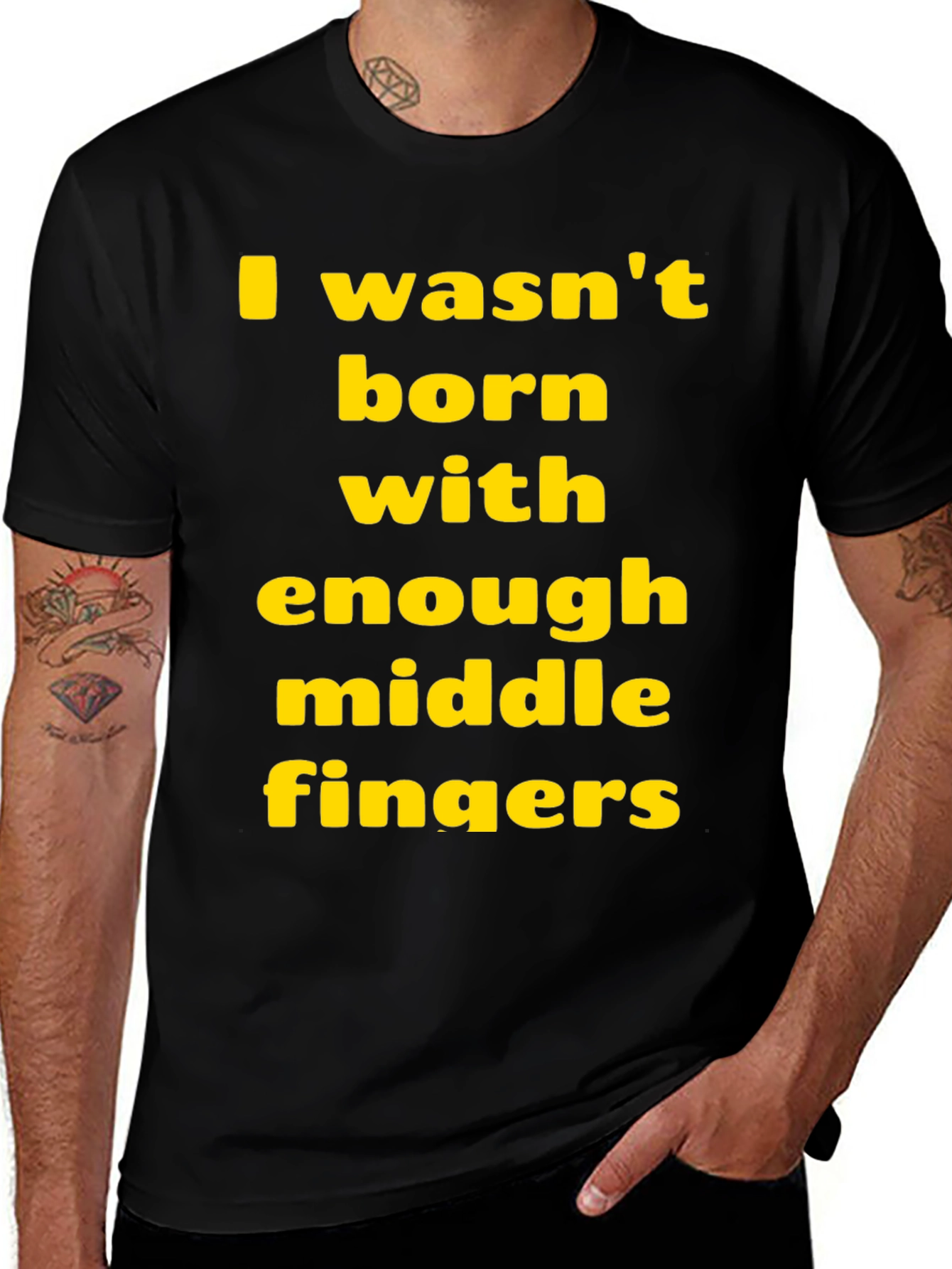 Funny Sarcastic T-Shirt: Middle Finger Graphic Tee