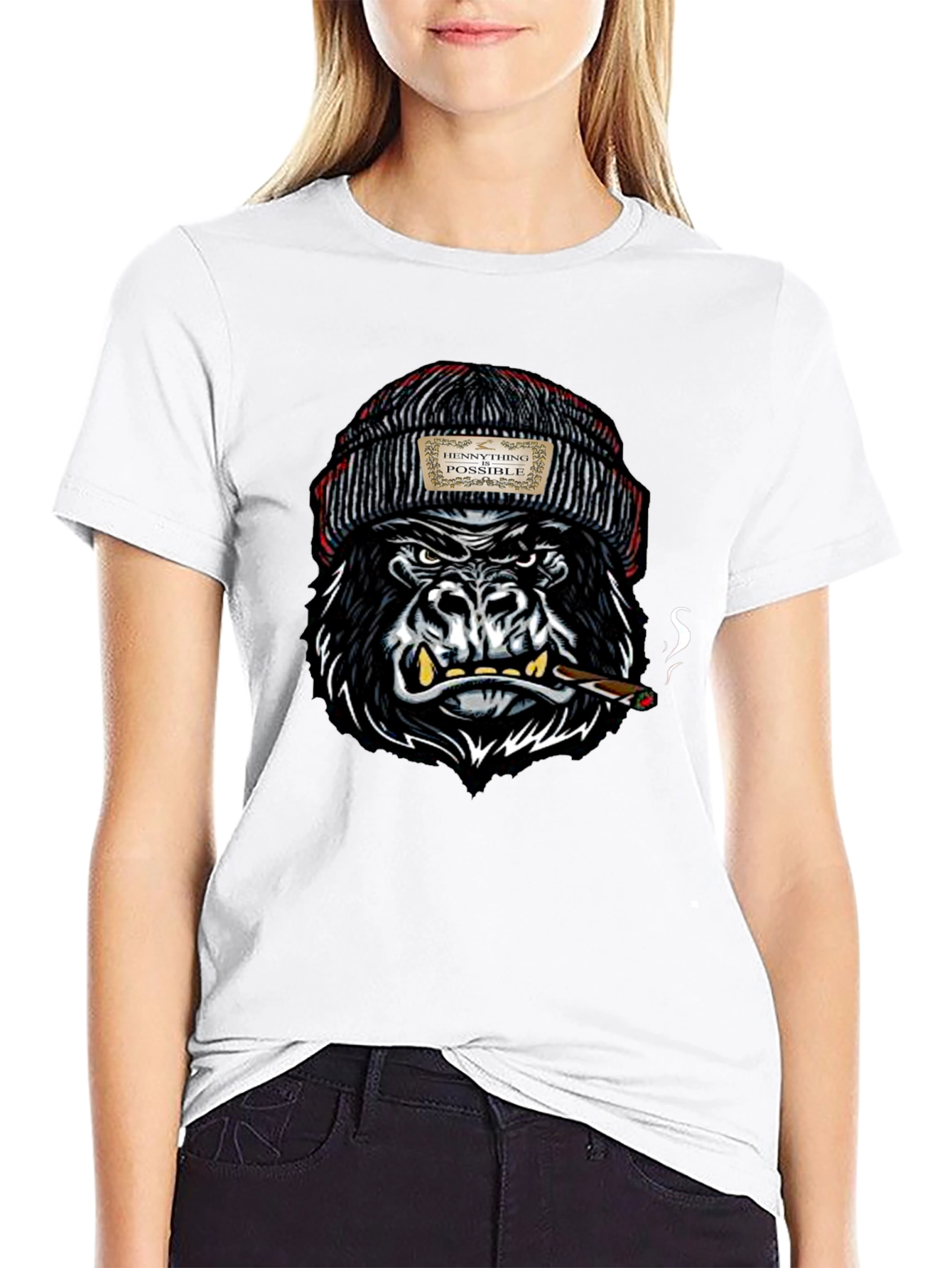 Hennything Gorilla Black T-Shirt