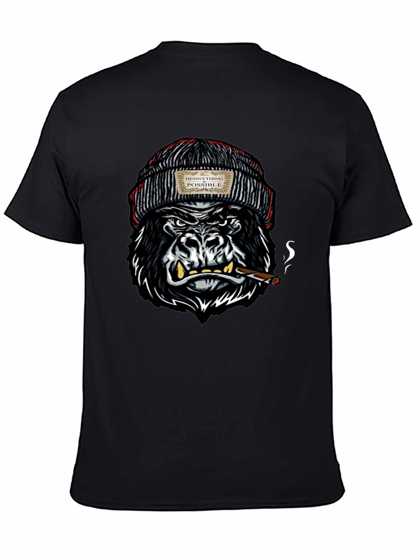 Hennything Gorilla Black T-Shirt