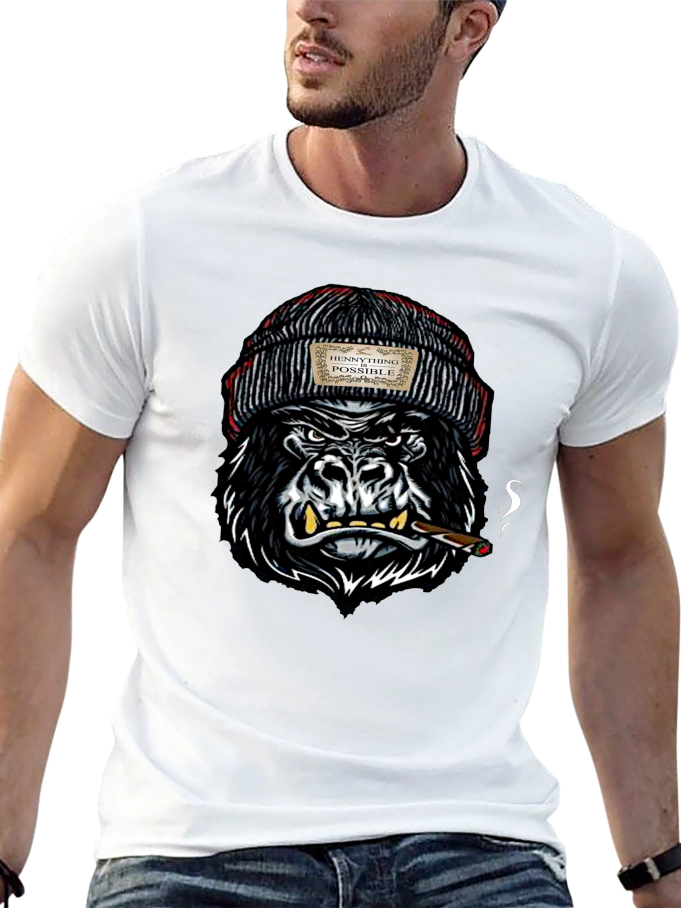 Hennything Gorilla Black T-Shirt