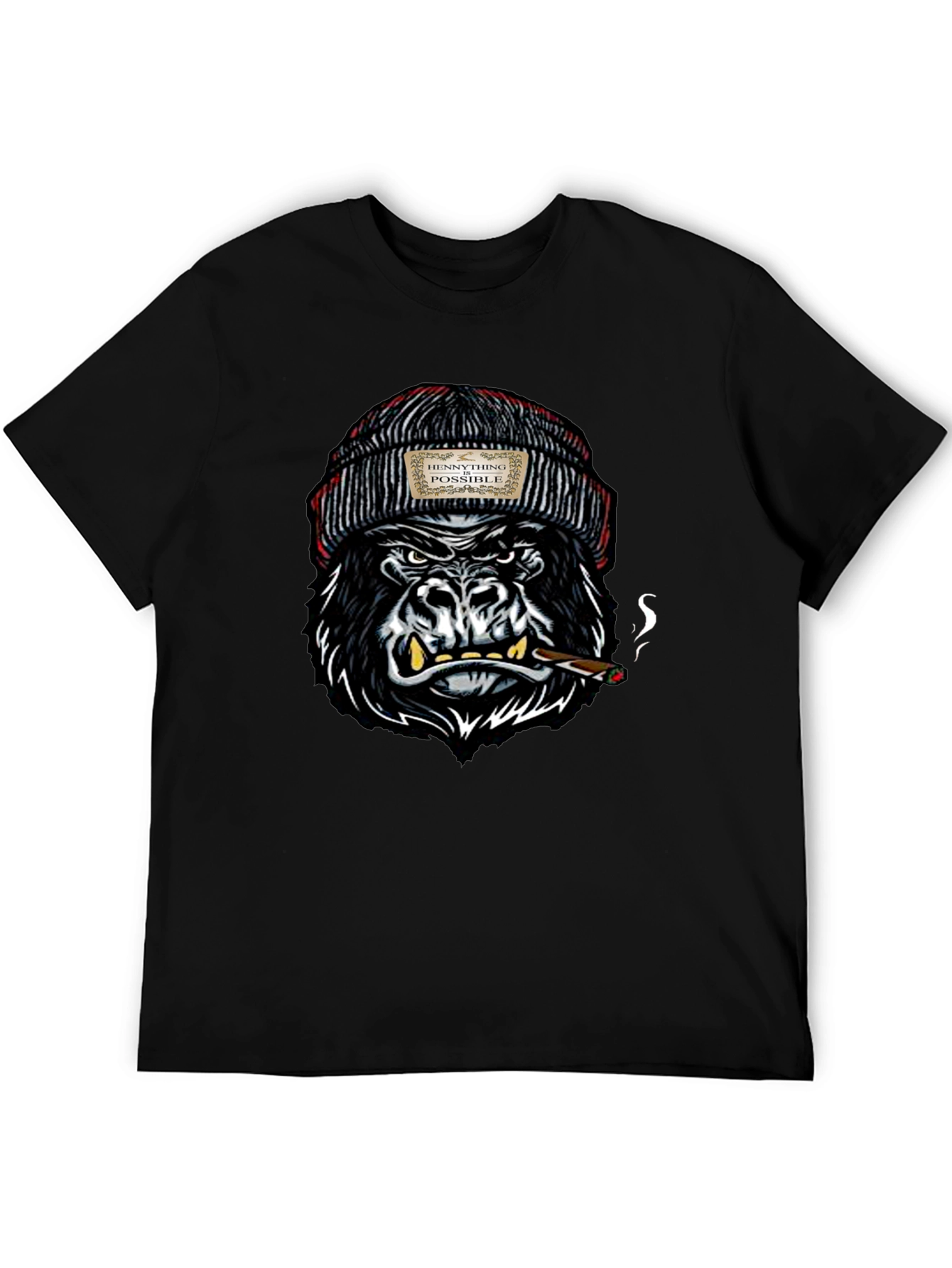 Hennything Gorilla Black T-Shirt