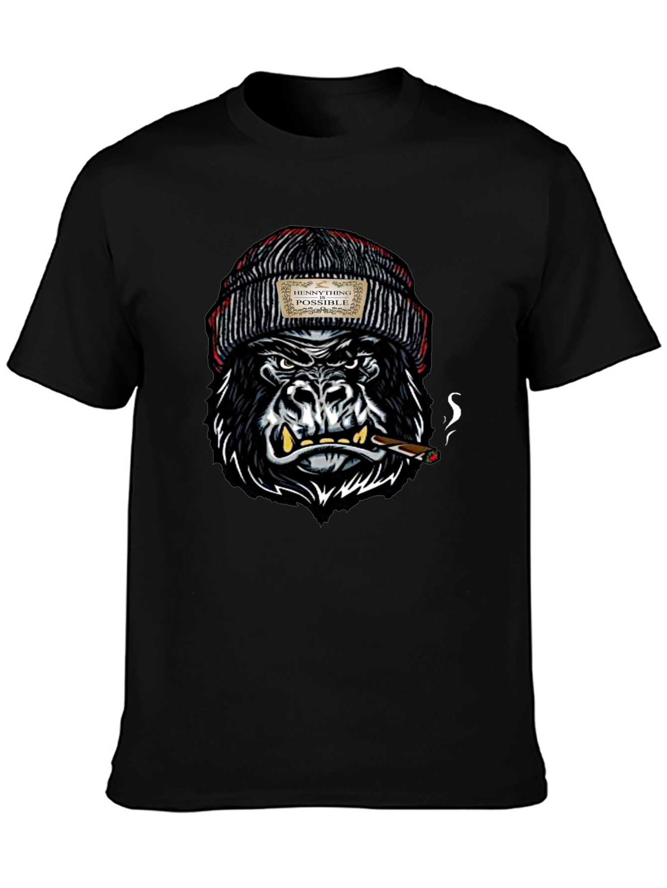 Hennything Gorilla Black T-Shirt